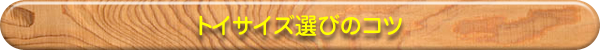 トイサイズ選びのコツ