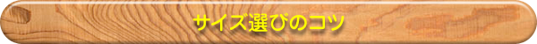 サイズ選びのコツトップページ